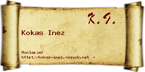 Kokas Inez névjegykártya